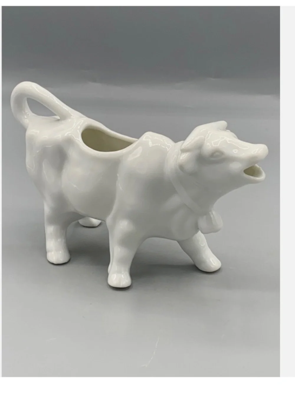 Vintage White Cow Creamer unmarked